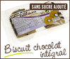 Biscuit Chocolat Intégral sans sucre