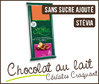 Tablette de Chocolat au Lait-Céréales Craquant Stévia