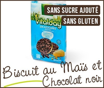 Biscuit au Maïs et Chocolat Noir sans sucre et sans gluten